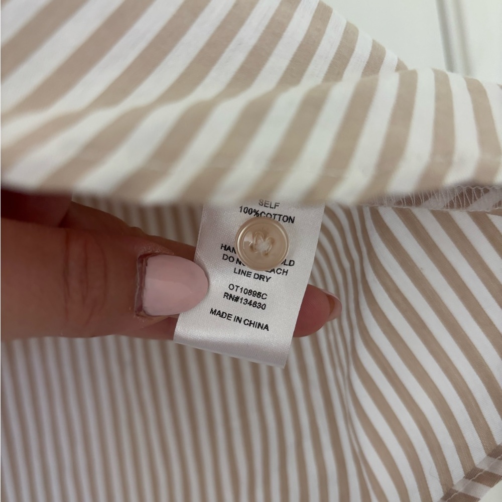 Evereve Striped Blouse Size XL - Picture 3 of 4